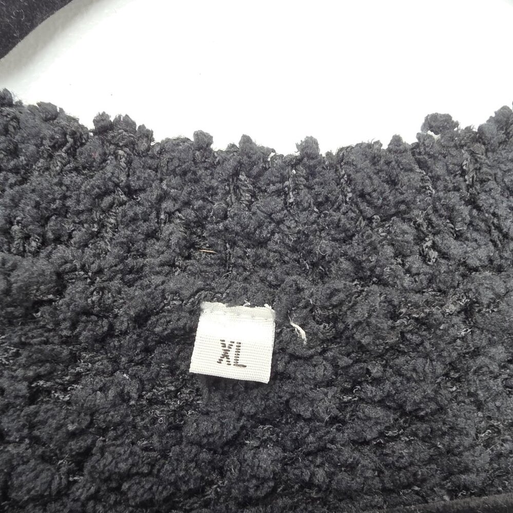 Boucle Sherpa Pullover Sweater Womens XL Charcoal Gray Textured Tunic Cozy - Picture 6 of 10